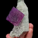 Natural Purple Cubic Fluorite and Candle Crystal Mineral Specimen,High Quality Specimen,YINDU,INNER MONGOLIA,CHINA(98*44*60mm) - image 1