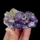 Natural Purple Cubic Fluorite and Clear Quartz Mineral Specimen,High Quality Specimen,YAO GANG XIAN,HUNAN,CHINA(70*35*45mm) - image 1