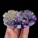 Natural Purple Cubic Fluorite and Clear Quartz Mineral Specimen,High Quality Specimen,YAO GANG XIAN,HUNAN,CHINA(70*35*45mm) - image 4