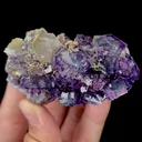 Natural Purple Cubic Fluorite and Clear Quartz Mineral Specimen,High Quality Specimen,YAO GANG XIAN,HUNAN,CHINA(70*35*45mm) - image 2