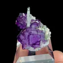 Natural Purple Cubic Fluorite and Clear Quartz, Mineral Specimen:Yaogangxian,Hunan (25*20*35MM) - image 4