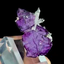 Natural Purple Cubic Fluorite and Clear Quartz, Mineral Specimen:Yaogangxian,Hunan (25*20*35MM) - image 2