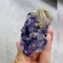 Natural Purple Cubic Fluorite and Clear Quartz Symbiosis comes from Yaogangxian,Hunan 70*35*45MM - image 5