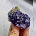 Natural Purple Cubic Fluorite and Clear Quartz Symbiosis comes from Yaogangxian,Hunan 70*35*45MM - image 2