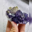 Natural Purple Cubic Fluorite and Clear Quartz Symbiosis comes from Yaogangxian,Hunan 70*35*45MM - image 3