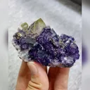 Natural Purple Cubic Fluorite and Clear Quartz Symbiosis comes from Yaogangxian,Hunan 70*35*45MM - image 1