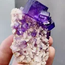 Natural Purple Cubic Fluorite and Dolomite coexist comes from Xinjiang 65*45*35MM - image 5
