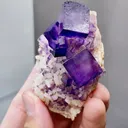 Natural Purple Cubic Fluorite and Dolomite coexist comes from Xinjiang 65*45*35MM - image 3