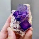 Natural Purple Cubic Fluorite and Dolomite coexist comes from Xinjiang 65*45*35MM - image 4