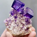 Natural Purple Cubic Fluorite and Dolomite coexist comes from Xinjiang 65*45*35MM - image 1