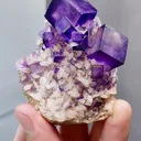 Natural Purple Cubic Fluorite and Dolomite coexist comes from Xinjiang 65*45*35MM - image 6