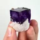 Natural Purple Cubic Fluorite and Dolomite, Mineral Specimen:Yaogangxian,Hunan (30*30*25MM) - image 4