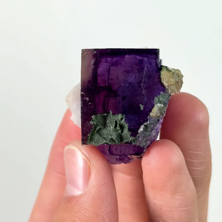 Natural Purple Cubic Fluorite and Dolomite, Mineral Specimen:Yaogangxian,Hunan (30*30*25MM) - image 5