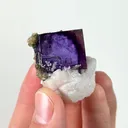 Natural Purple Cubic Fluorite and Dolomite, Mineral Specimen:Yaogangxian,Hunan (30*30*25MM) - image 3