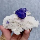 Natural Purple Cubic Fluorite and Dolomite Symbiosis comes from Xinjiang,China 75*55*20MM - image 4
