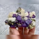 Natural Purple Cubic Fluorite and Dolomite Symbiosis Inner Mongolia,China 65*40*35MM - image 2