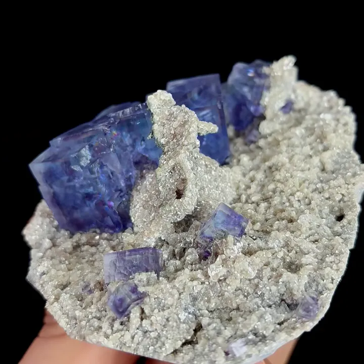 Natural Purple Cubic Fluorite and Mica, Mineral Specimen: Inner Mongolia,China (95*80*40MM) - image 2