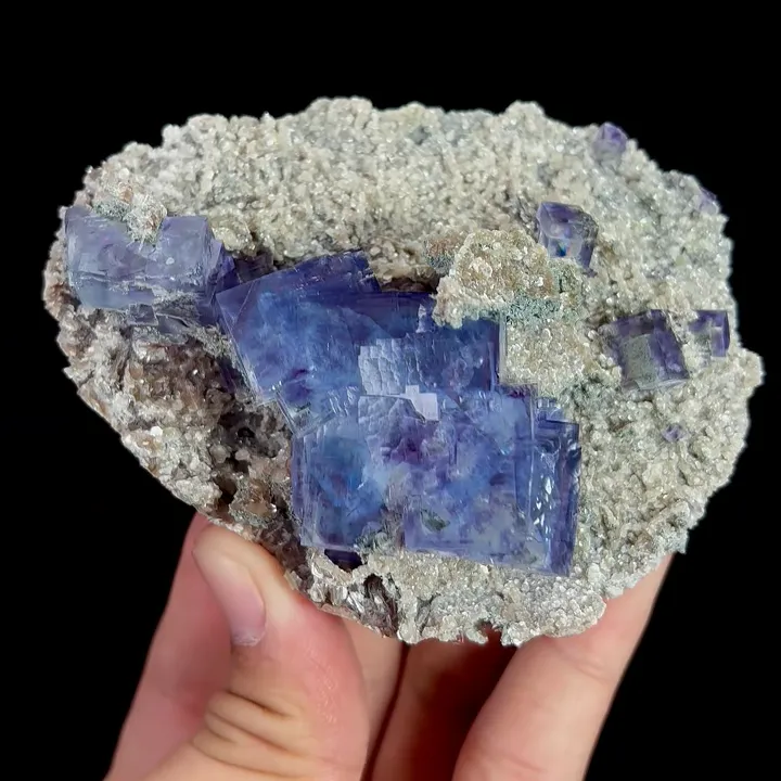 Natural Purple Cubic Fluorite and Mica, Mineral Specimen: Inner Mongolia,China (95*80*40MM) - image 4