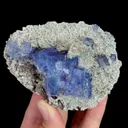 Natural Purple Cubic Fluorite and Mica, Mineral Specimen: Inner Mongolia,China (95*80*40MM) - image 1