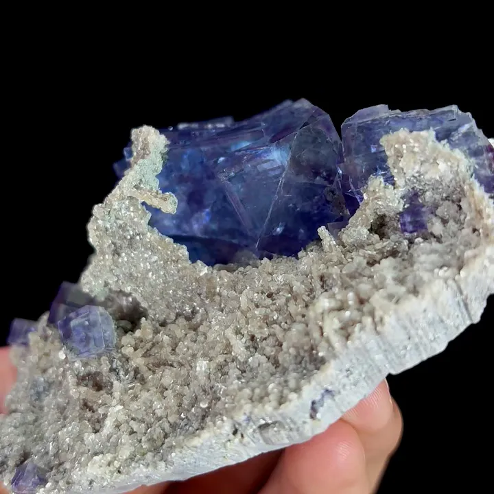 Natural Purple Cubic Fluorite and Mica, Mineral Specimen: Inner Mongolia,China (95*80*40MM) - image 3