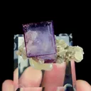 Natural Purple Cubic Fluorite and Mica, Mineral Specimen:Yaogangxian,Hunan (35*25*25MM) - image 3