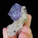 Natural Purple Cubic Fluorite and Mica,Mineral Specimen:Yaogangxian,Hunan (30*45*30MM) - image 3