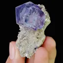 Natural Purple Cubic Fluorite and Mica,Mineral Specimen:Yaogangxian,Hunan (30*45*30MM) - image 2