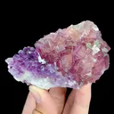 Natural Purple Cubic Fluorite and Pyrite, Mineral Specimen:Anhui,China (100*40*40MM) - image 1