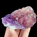 Natural Purple Cubic Fluorite and Pyrite, Mineral Specimen:Anhui,China (100*40*40MM) - image 4