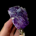 Natural Purple Cubic Fluorite and Pyrite Mineral Specimen,High Quality Specimen,YAO GANG XIAN,HUNAN,CHINA(75*75*40mm) - image 2