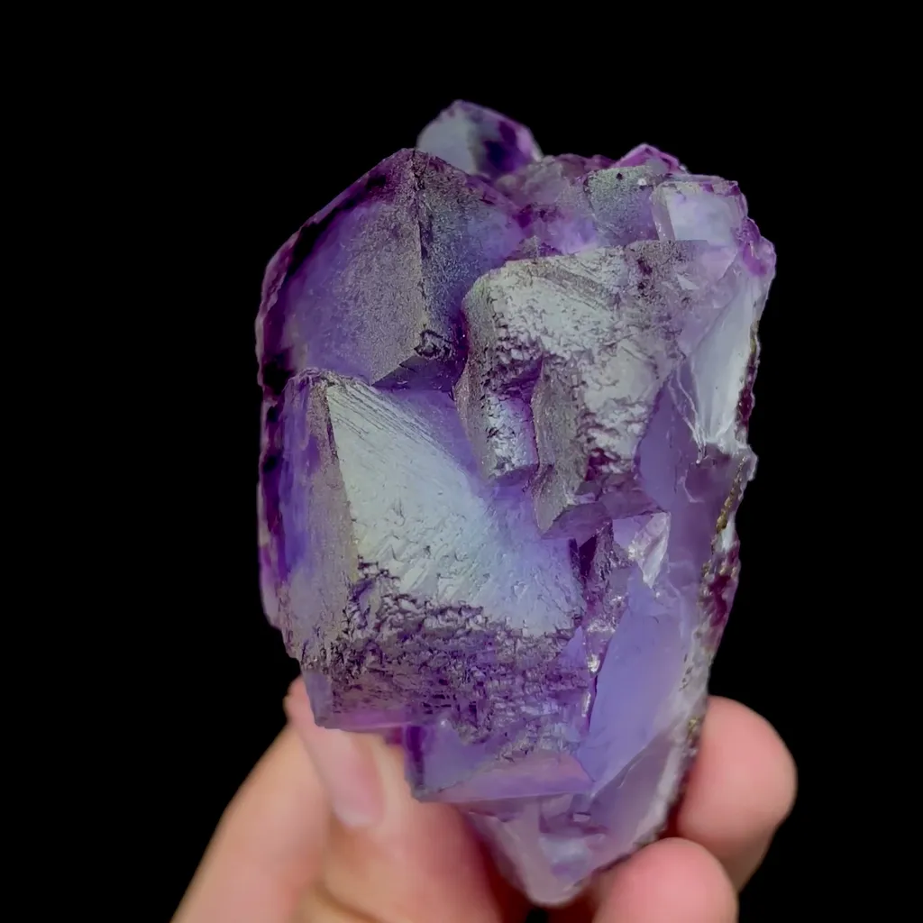 Natural Purple Cubic Fluorite and Pyrite Mineral Specimen,High Quality Specimen,YAO GANG XIAN,HUNAN,CHINA(75*75*40mm) - image 3