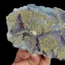 Natural Purple Cubic Fluorite and Pyrite, Mineral Specimen:Yaogangxian,Hunan (140*95*45MM) - image 3