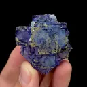 Natural Purple Cubic Fluorite and Pyrite, Mineral Specimen:Yaogangxian,Hunan (35*40*30MM) - image 5
