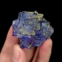 Natural Purple Cubic Fluorite and Pyrite, Mineral Specimen:Yaogangxian,Hunan (35*40*30MM) - image 3