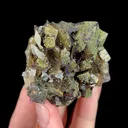 Natural Purple Cubic Fluorite and Pyrite, Mineral Specimen:Yaogangxian,Hunan (60*50*25MM) - image 3