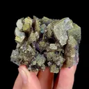 Natural Purple Cubic Fluorite and Pyrite, Mineral Specimen:Yaogangxian,Hunan (60*50*25MM) - image 1