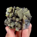 Natural Purple Cubic Fluorite and Pyrite, Mineral Specimen:Yaogangxian,Hunan (60*50*25MM) - image 2
