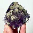 Natural Purple Cubic Fluorite and Pyrite, Mineral Specimen:Yaogangxian,Hunan (60*50*40MM) - image 4