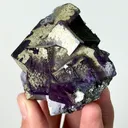 Natural Purple Cubic Fluorite and Pyrite, Mineral Specimen:Yaogangxian,Hunan (60*50*40MM) - image 3