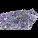 Natural Purple Cubic Fluorite and Pyrite Symbiosis comes from Yaogangxian,Hunan 125*65*30MM - image 3