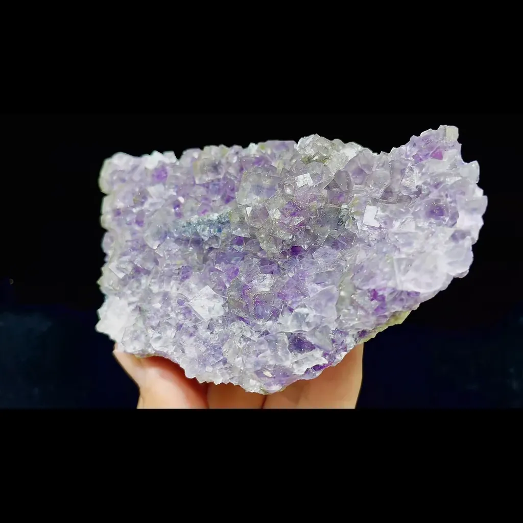 Natural Purple Cubic Fluorite and Pyrite Symbiosis comes from Yaogangxian,Hunan 125*65*30MM - image 2