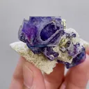 Natural Purple Cubic Fluorite and Pyrite Symbiosis comes from Yaogangxian,Hunan 50*30*30MM - image 3