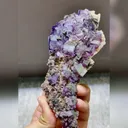 Natural Purple Cubic Fluorite and Pyrite Symbiosis comes from Yaogangxian,Hunan 70*30*135MM - image 3
