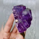 Natural Purple Cubic Fluorite and Pyrite Symbiosis comes from Yaogangxian,Hunan 75*75*40MM - image 3