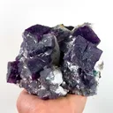 Natural Purple Cubic Fluorite and Quartz Cluster, Mineral Specimen: Inner Mongolia,China (140*100*65MM) - image 5