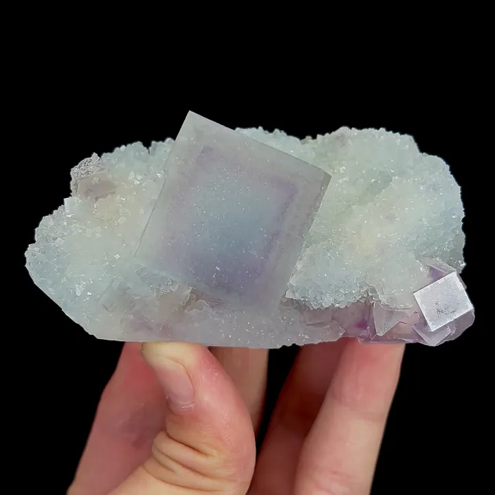 Natural Purple Cubic Fluorite and Quartz Cluster, Mineral Specimen:Yaogangxian,Hunan (90*50*345MM) - image 5