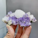 Natural Purple Cubic Fluorite and Quartz coexist comes from Yaogangxian,Hunan 100*35*45MM - image 2