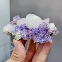 Natural Purple Cubic Fluorite and Quartz coexist comes from Yaogangxian,Hunan 100*35*45MM - image 1