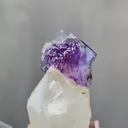 Natural Purple Cubic Fluorite and Quartz coexist comes from Yaogangxian,Hunan 30*35*60MM - image 2
