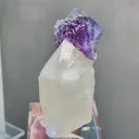 Natural Purple Cubic Fluorite and Quartz coexist comes from Yaogangxian,Hunan 30*35*60MM - image 1